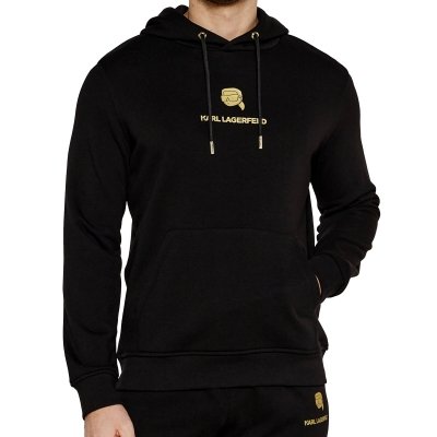 Bluza Karl Lagerfeld męska z kapturem czarna bawełniana