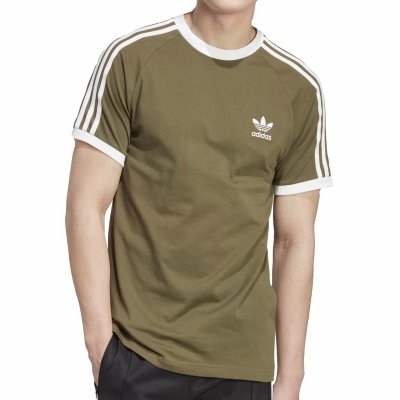 T-shirt Adidas koszulka khaki krótki rękaw logo na piersi