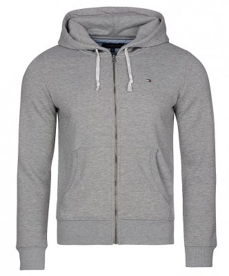 Bluza Tommy Hilfiger męska szara rozpinana z kapturem Denim