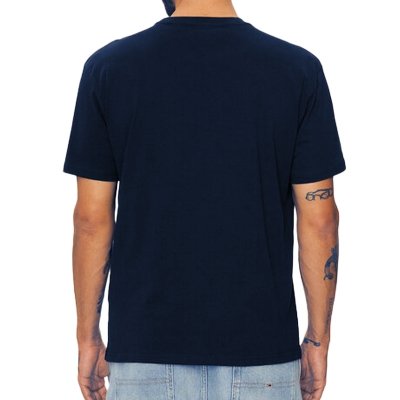 T-shirt Tommy Jeans koszulka męska z okrągłym dekoldem granatowa