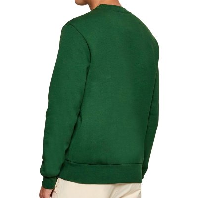 Bluza męska Lacoste zielona bawełniana wkładana przez głowę luźny krój