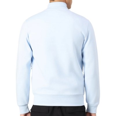 Bluza męska Lacoste błękitna bawełniana rozpinana z kołnierzykiem kieszenie zapinane na zamek