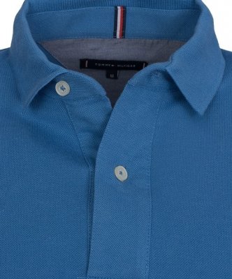 Polówka polo Tommy Hilfiger męska niebieska małe logo bawełniana