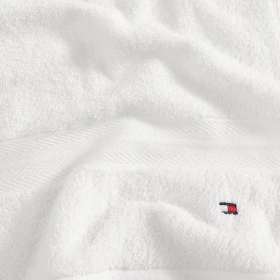 Ręcznik biały Tommy Hilfiger bawełniany