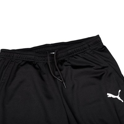 Puma spodnie polyestrowe dresowe męskie czarne
