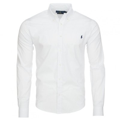 Koszula Slim Fit męska Ralph Lauren biała bawełniana