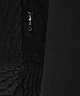 Bluza Armani Jeans męska czarna z kapturem bawełniana