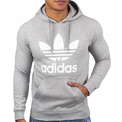 Adidas Originals bluza kangurka z kapturem szara męska