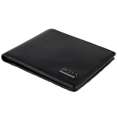 Portfel Hugo Boss Monist męski czarny na banknoty i karty skórzany