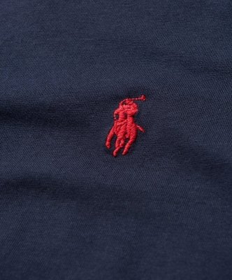 T-shirt męski Polo Ralph Lauren logo granatowy z krótkim rękawem