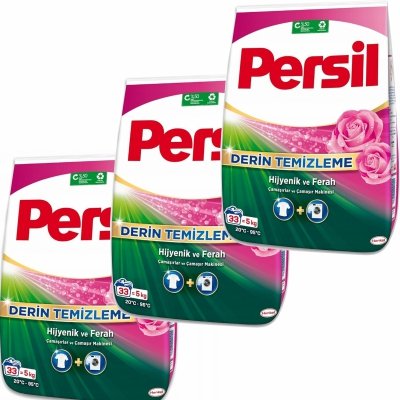 Persil proszek do prania uniwersalny do białego i kolorowego różany zapach zestaw 3x5kg