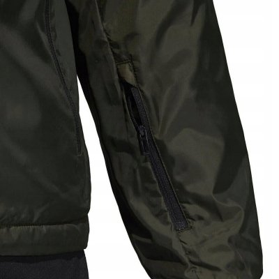 Kurtka męska Adidas sportowa przejściowa wiosenna zielona z kapturem