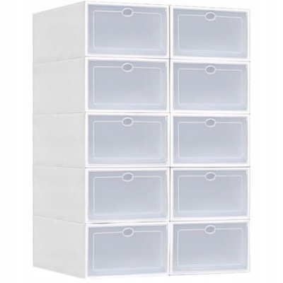 Pojemnik 10 sztuk organizer pudełko na buty z klapą