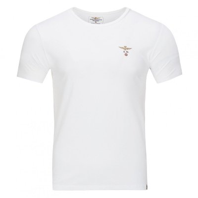 Aeronautica Militare t-shirt męski  koszulka biały okrągły crew-neck
