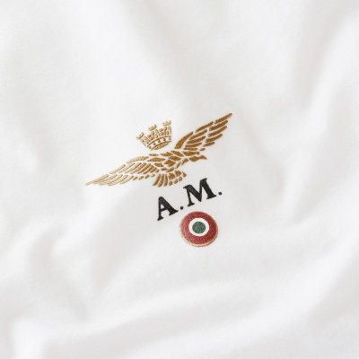 Aeronautica Militare t-shirt męski  koszulka biały okrągły crew-neck
