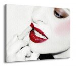 Obraz na płótnie - Czerwone usta kobiety - 120x90cm