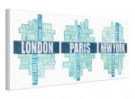 London Paris New York Type - Obraz na płótnie