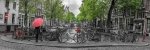 Amsterdam Czerwone Tulipany i Rowery - plakat