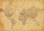 Mapa świata (Vintage Style) - plakat