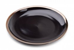 Talerz porcelanowy - Obiadowy - Czarny - CAL - 24cm