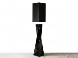 Lampa podłogowa - Czarna - TWISS - 30x168cm 