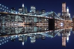 Fototapeta na ścianę - New York (Brooklyn Bridge night) - 175x115 cm