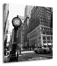Obraz na płótnie  New York, zegar - 40x40 cm