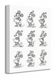 Minnie Mouse (Sketched - Multi) - Obraz na płótnie