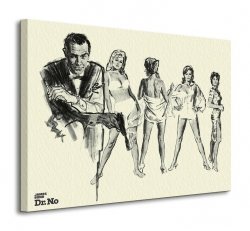 James Bond (Dr. No - Sketch) - Obraz na płótnie