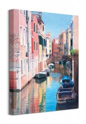 Venice, Canal Reflections - Obraz na płótnie