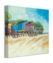Summer Beach Huts II - obraz na płótnie