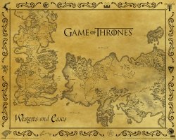 Plakat z serialu Gra o tron - Antyczna Mapa