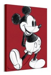 Mickey Mouse Retro Red - obraz na płótnie