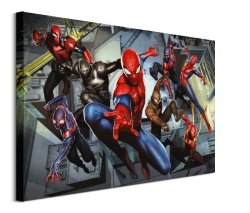 Spider-Man Evolution Skyline - obraz na płótnie