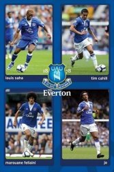 Everton (Saha, Cahill, Fellaini &amp; Jo) - plakat