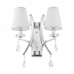Lampa ścienna - Nowoczesny Kinkiet Biały Glamour W2