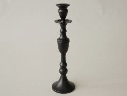 Świecznik - Czarny - 9,5x34cm  