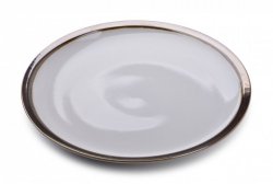 Talerz porcelanowy - Obiadowy - Szary - CAL - 24cm