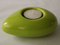 Świecznik - Limonka - Ceramiczny - 12cm 