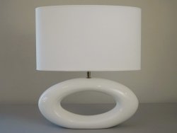 Lampa stołowa - Czysta Biel - 40x17x47cm