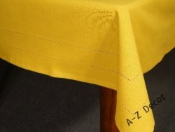 Obrus na stół - 100% Bawełny - Żółty - 150x300cm 