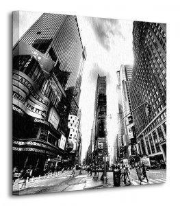 Obraz na płótnie - Times Square BW (New York) - 40x40 cm
