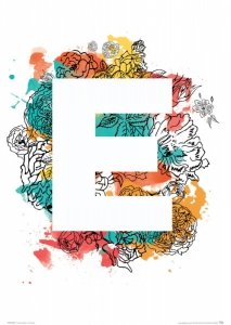 Flower quattro - E - plakat