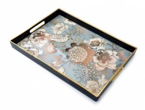 Taca dekoracyjna - Kwiaty - BLANCHE COLOURS  - 40x26cm