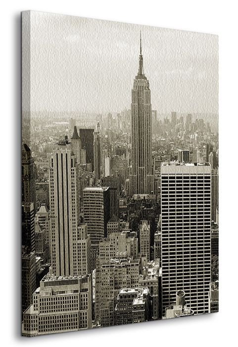Obraz do salonu - Panorama Manhattanu - 90x120 cm - Dekoracje na ścianę - Sklep DecoArt24.pl