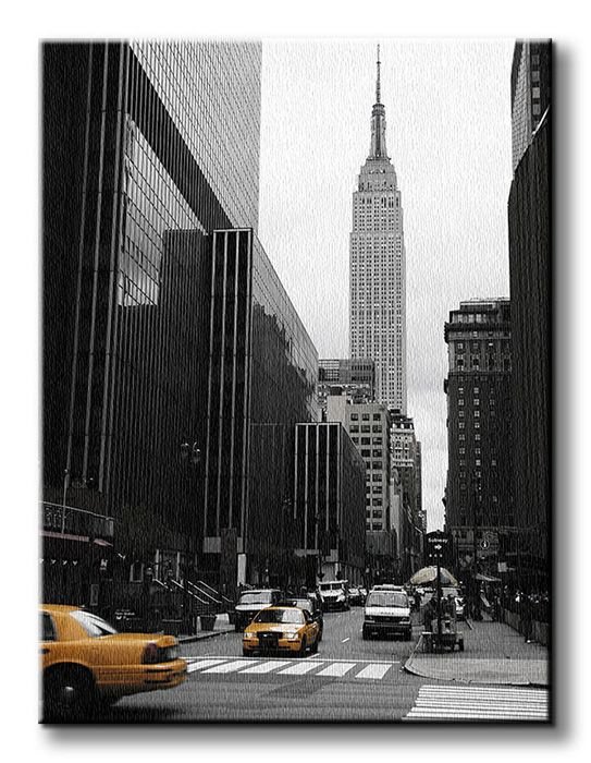 Obraz na płótnie - Emipre State Building, New York - 90x120 cm - Dekoracje na ścianę - DecoArt24.pl