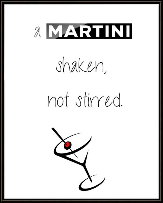 A martini shaken - plakat