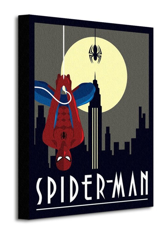 Marvel Deco (Spider-man Hanging) - Obraz na płótnie