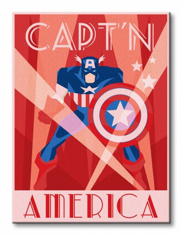 Obraz na płótnie - Marvel Deco (Captain America)