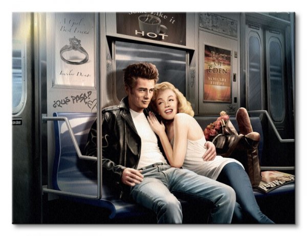 Obraz do salonu - Subway Ride - 80x60cm